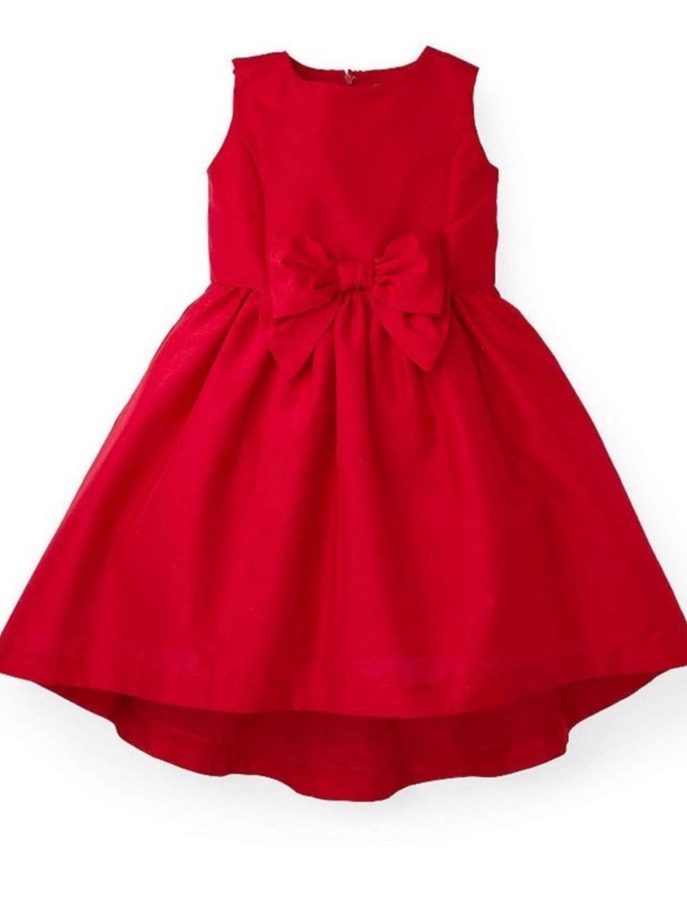Hope & Henry Girls' Special Occasion Holiday Party Red Bow Dress Size 8